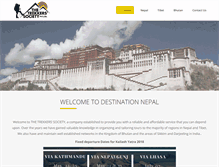 Tablet Screenshot of destinationnepal.com